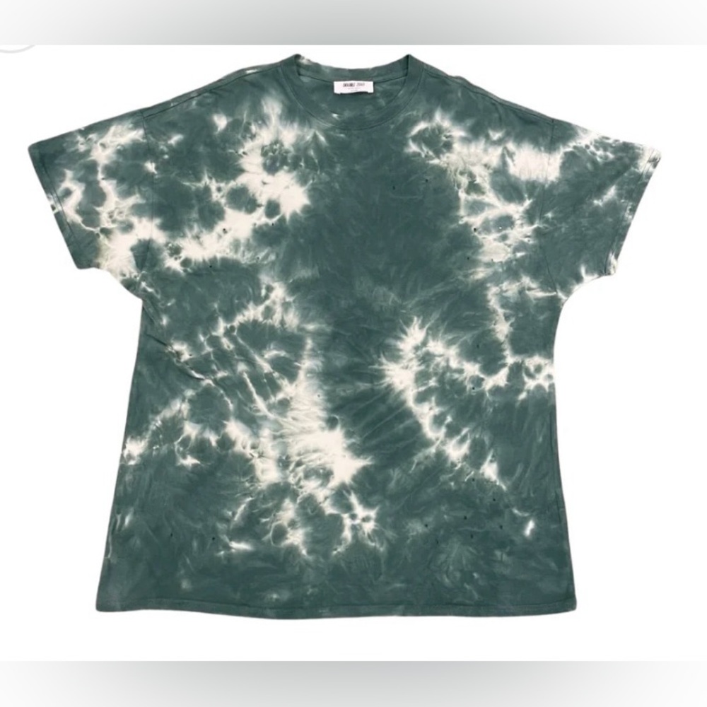 Double Zero Oversized Tie Dye Tee • Small • Green